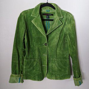 Armor Jeans Green Corduroy Blazer Sz S